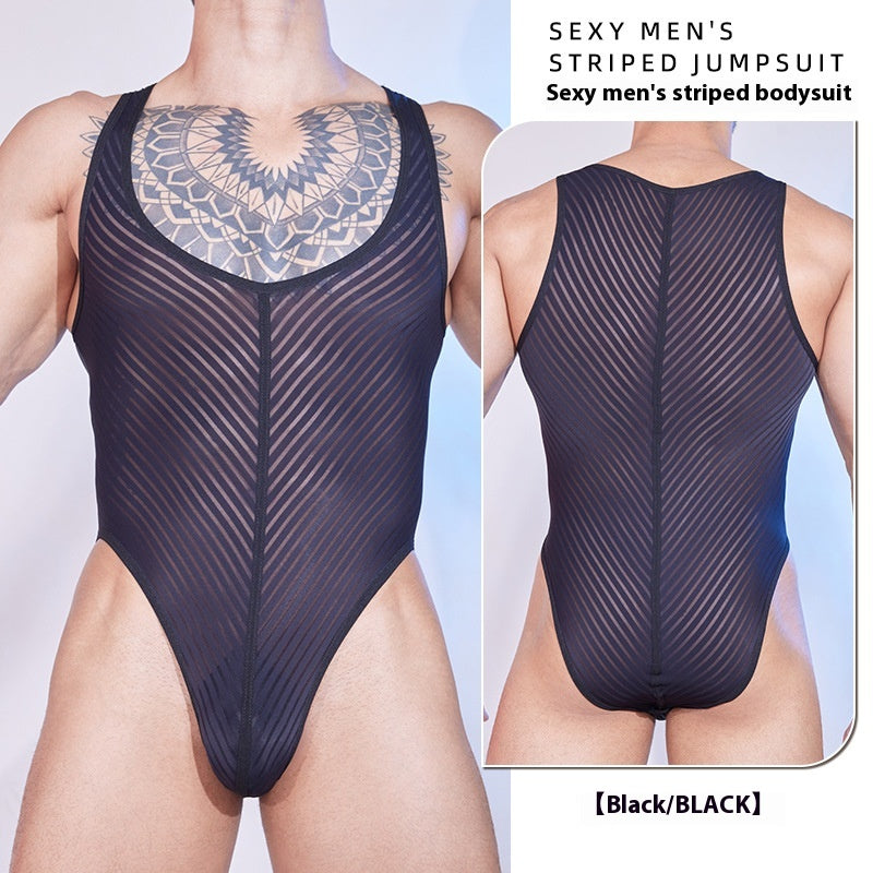 Robe solide homme Casual Silky Respirant et amusant Jumpsuit