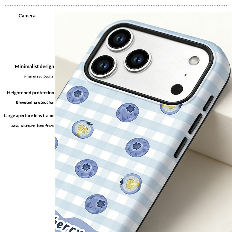 Matte, étui de téléphone anti-dérapant avec un motif de fruit