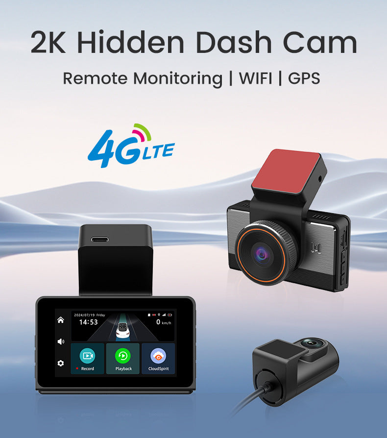 2K HD Wi-Fi caméra vue arrière voiture HD Dash Cam