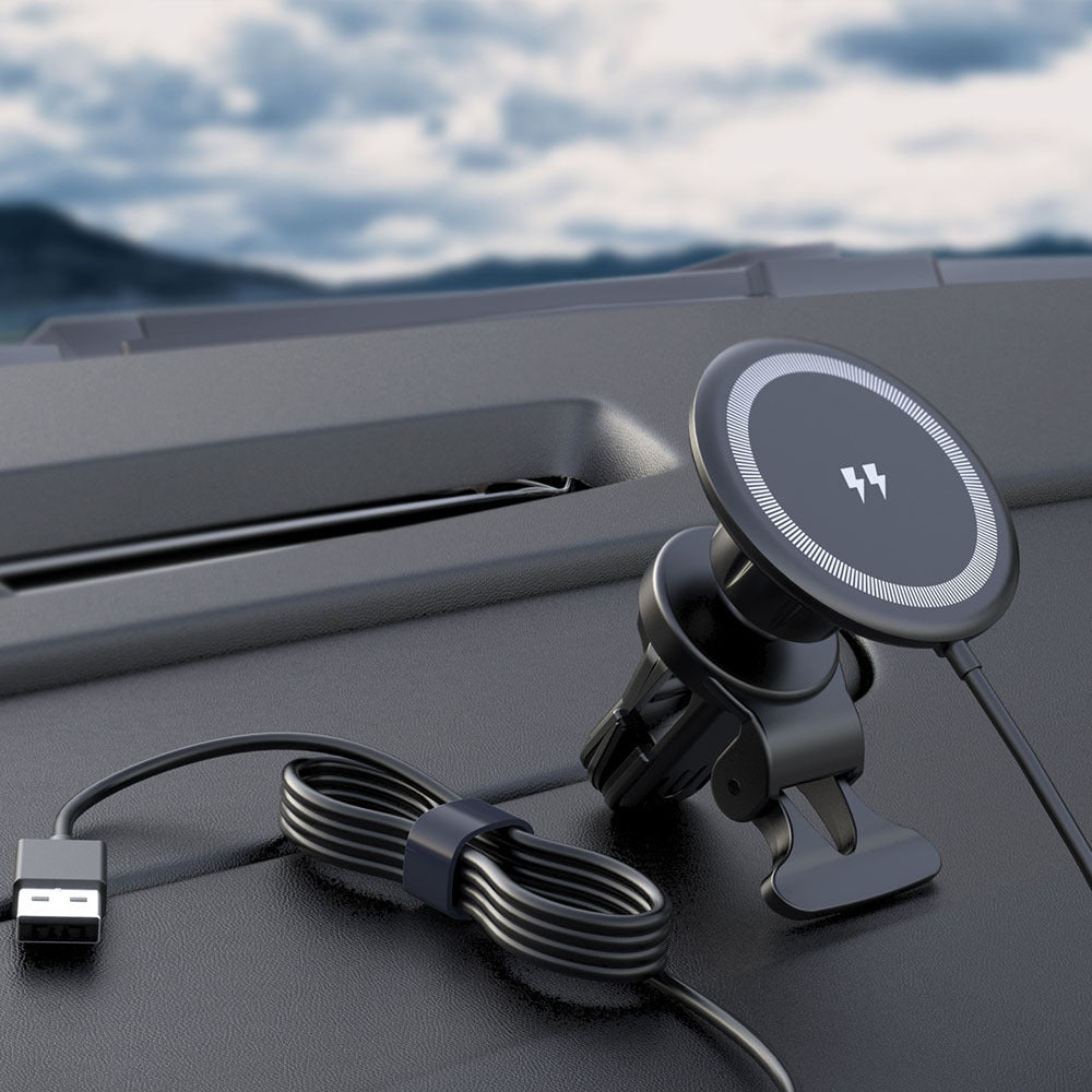Chargeur sans fil de support magnétique d'aspiration de voiture