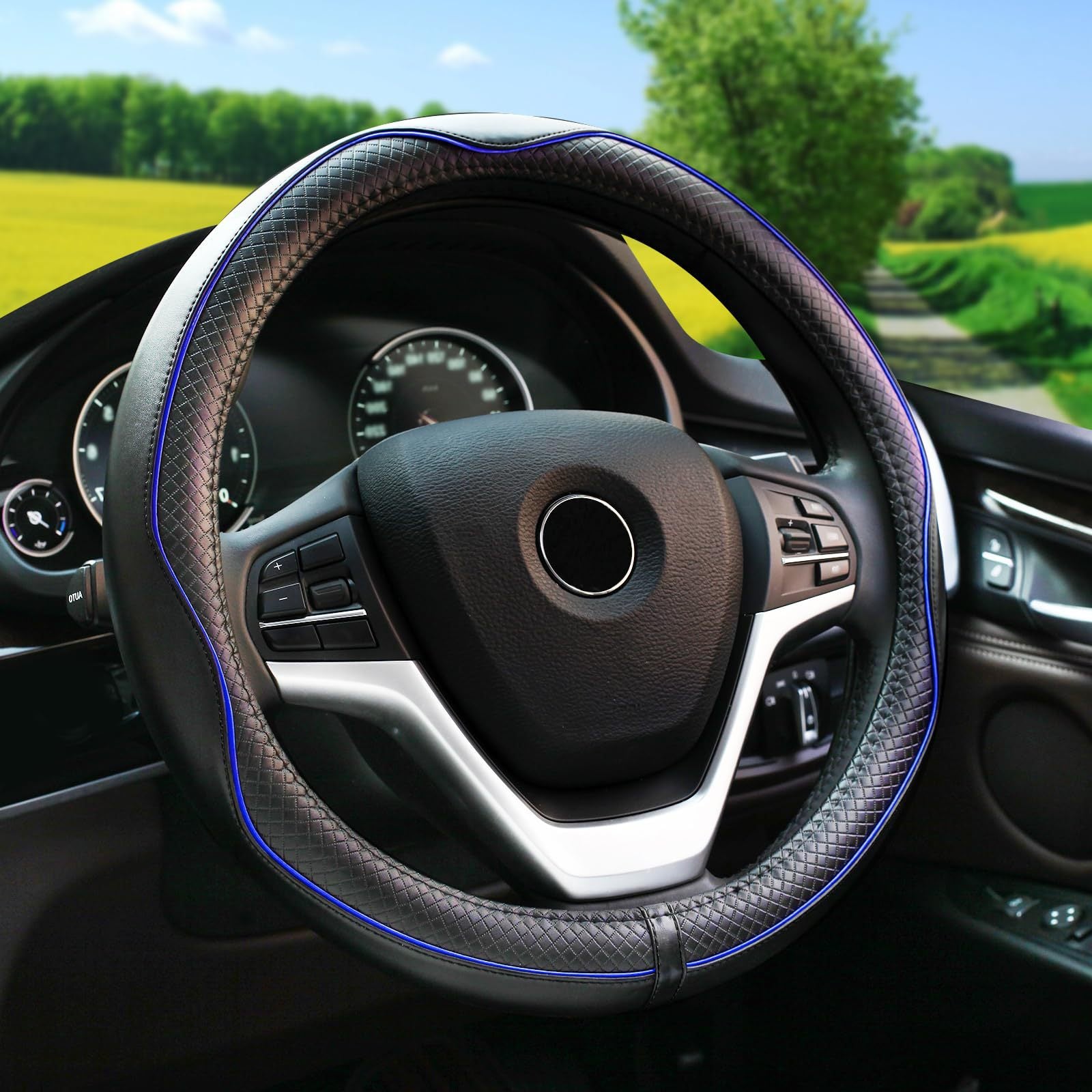 Couverture universelle de volant en cuir tout-saison