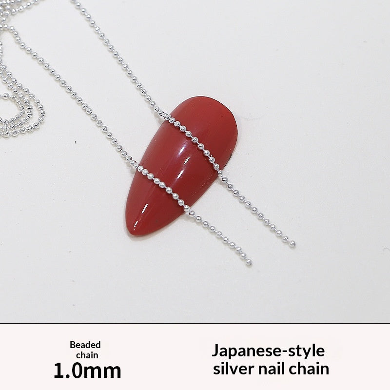 Chaîne de perles en métal, style japonais