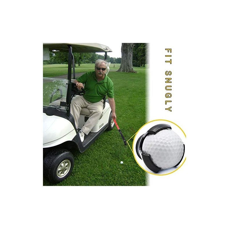 Ensemble de 3 balles de golf avec récupération de balle télescopique – boules blanches de pratique + exten