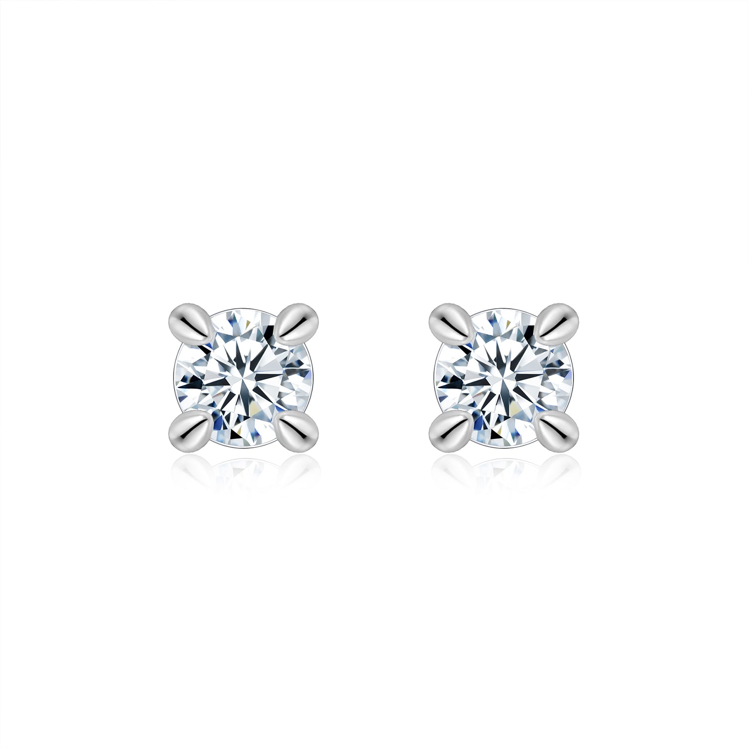 S925 Boucles d'oreilles en argent moussanite Sterling