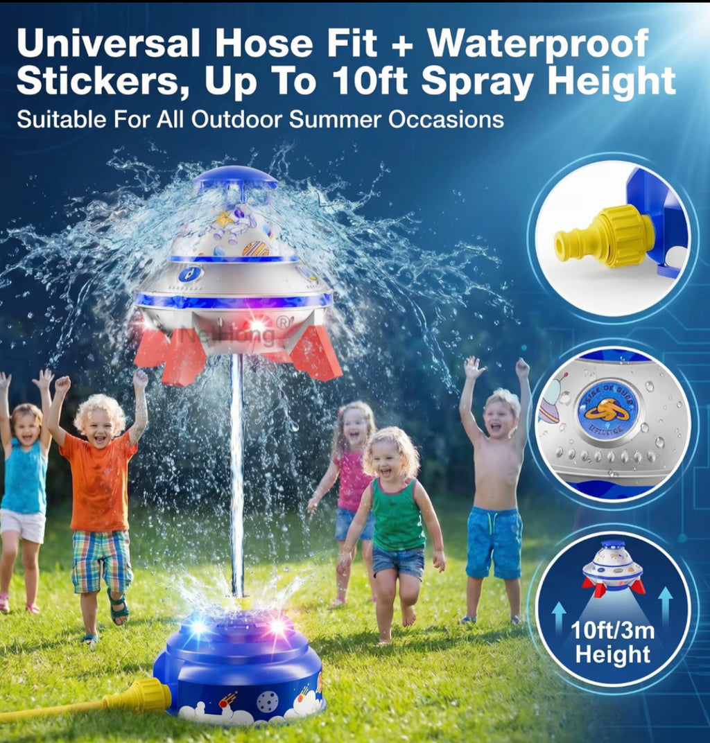 Kids UFO Rocket Water Sprinkler