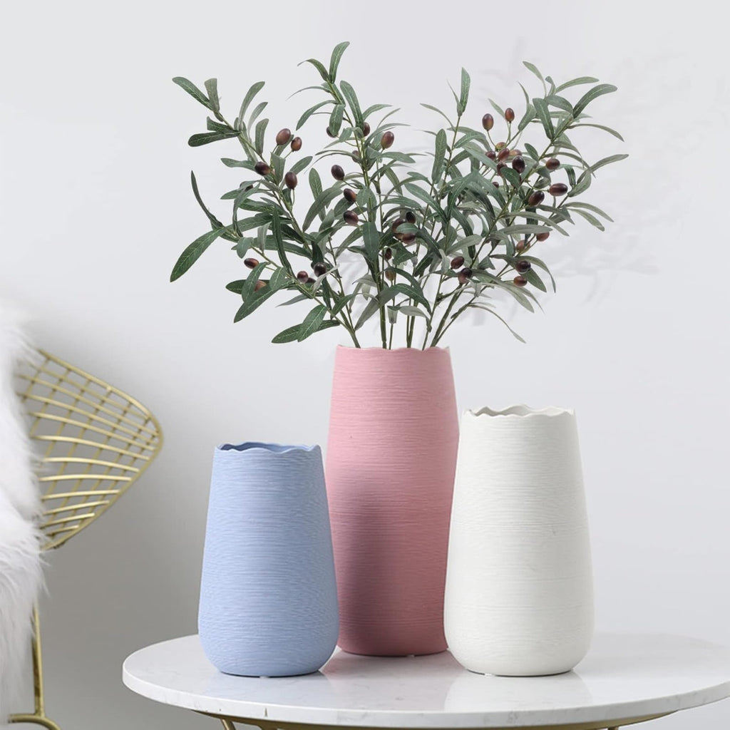 Ensemble 4 pièces de branches d'olive artificielle avec quatre feuilles chacune