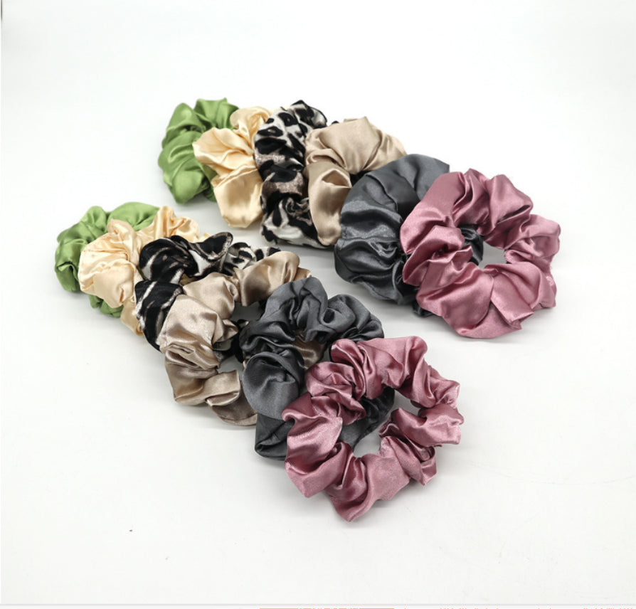 Satin Français Bandeau Femme Solide Couleur Glossy Satin Large Anneau de Cheveux Intestin