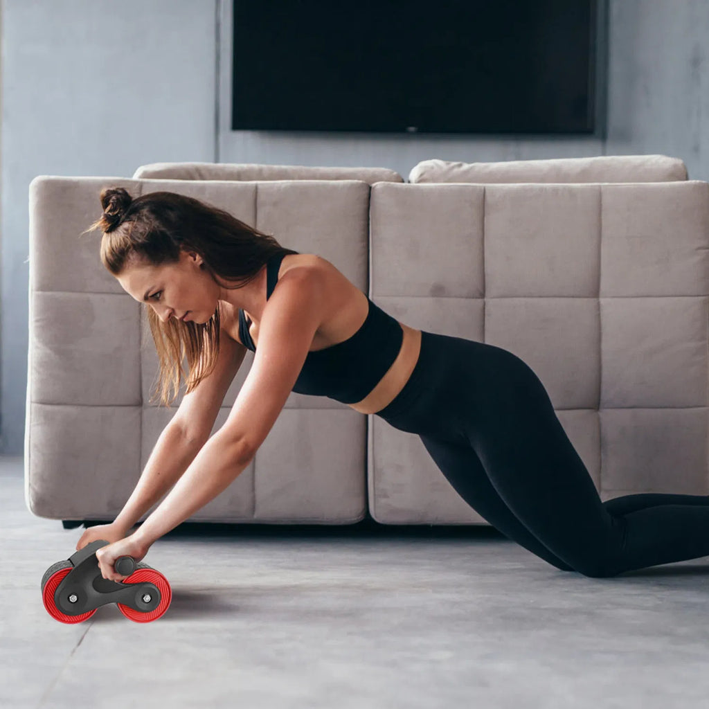 Automatique Rebound Roue Abdominale Anti-dérapant AB Roue Rouleuse avec Porte-Téléphone Kneel Pad Ho