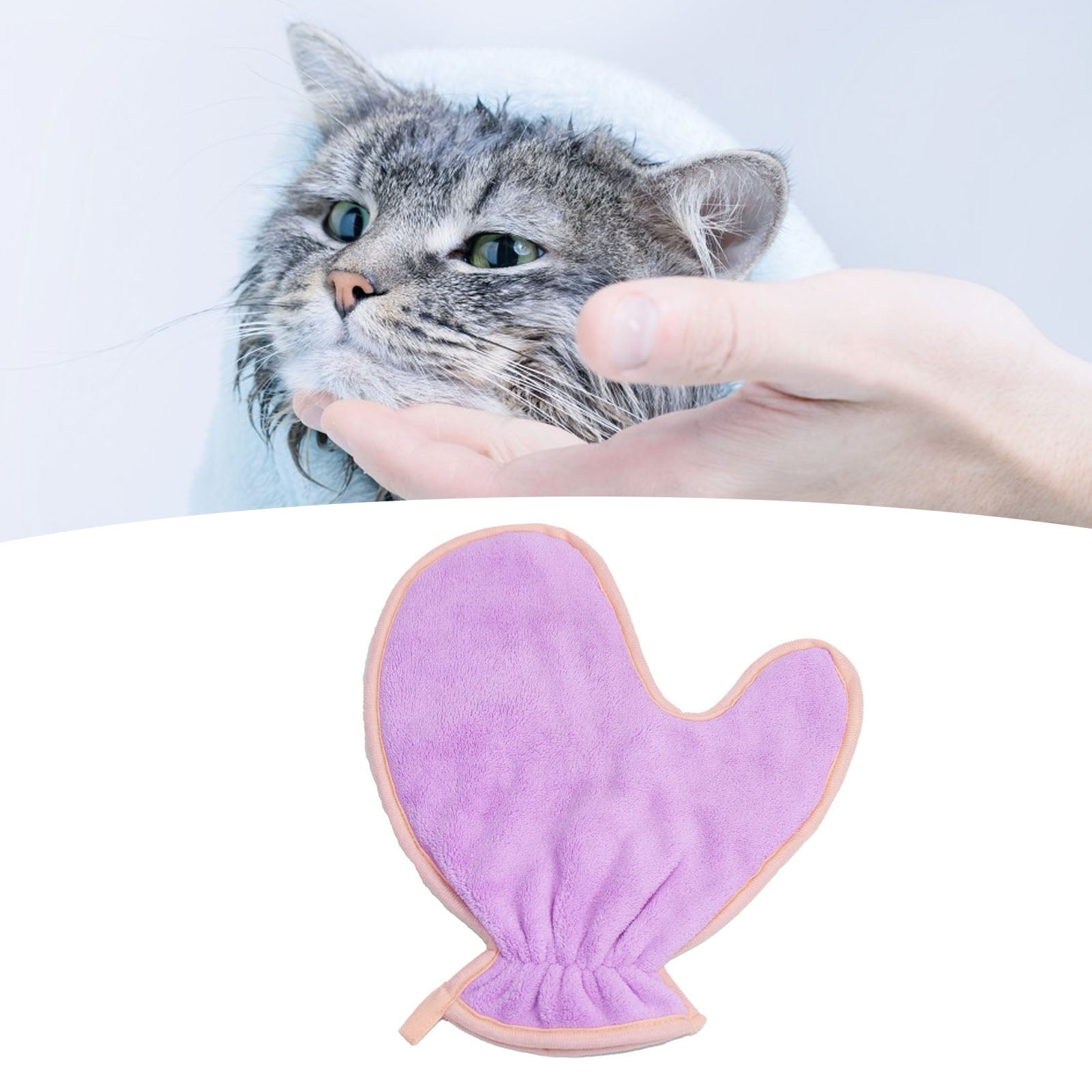 Serviette de bain pour chiens de chien Double côté Absorbent fibre Gants Cat Hygiène fournitures Soft Lightweig