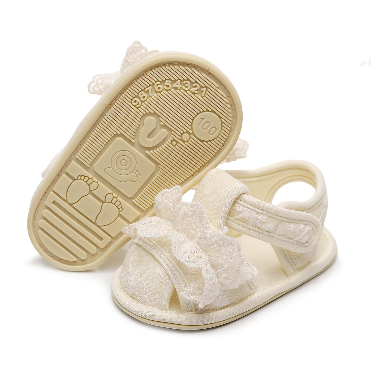 Bébé Anti-give A Kick Chaussures pour tout-petits Sandales Dentelle Bow