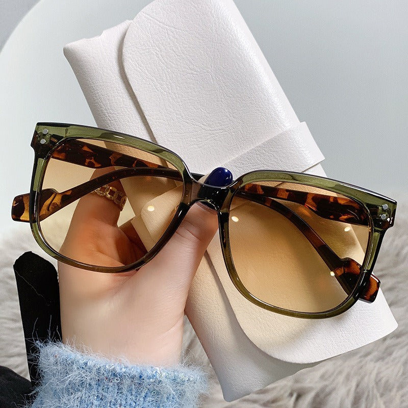 Lunettes de soleil résistantes aux UV rétro surdimensionnées
