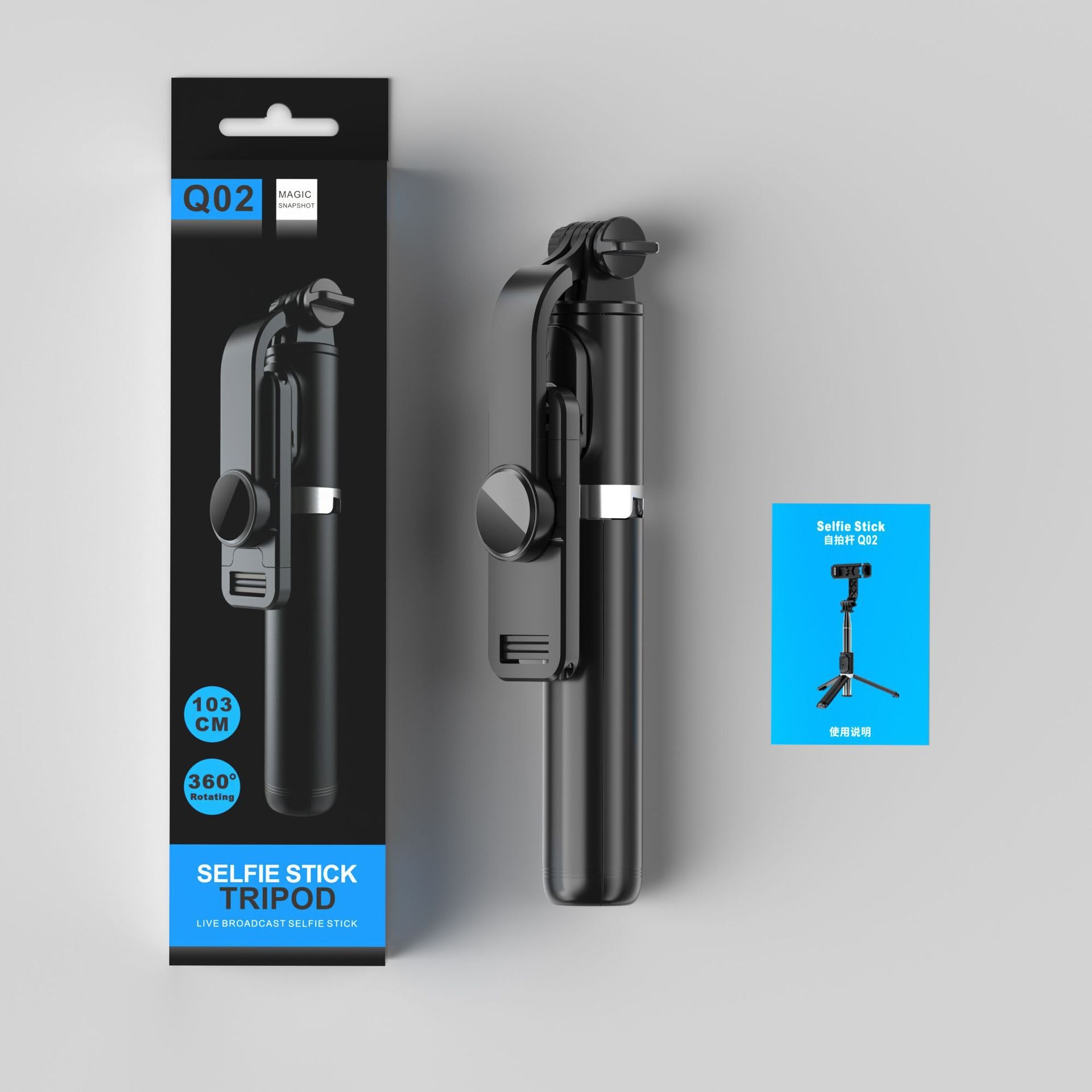 Selfie Stick Tripod Portable et rétractable Bluetooth