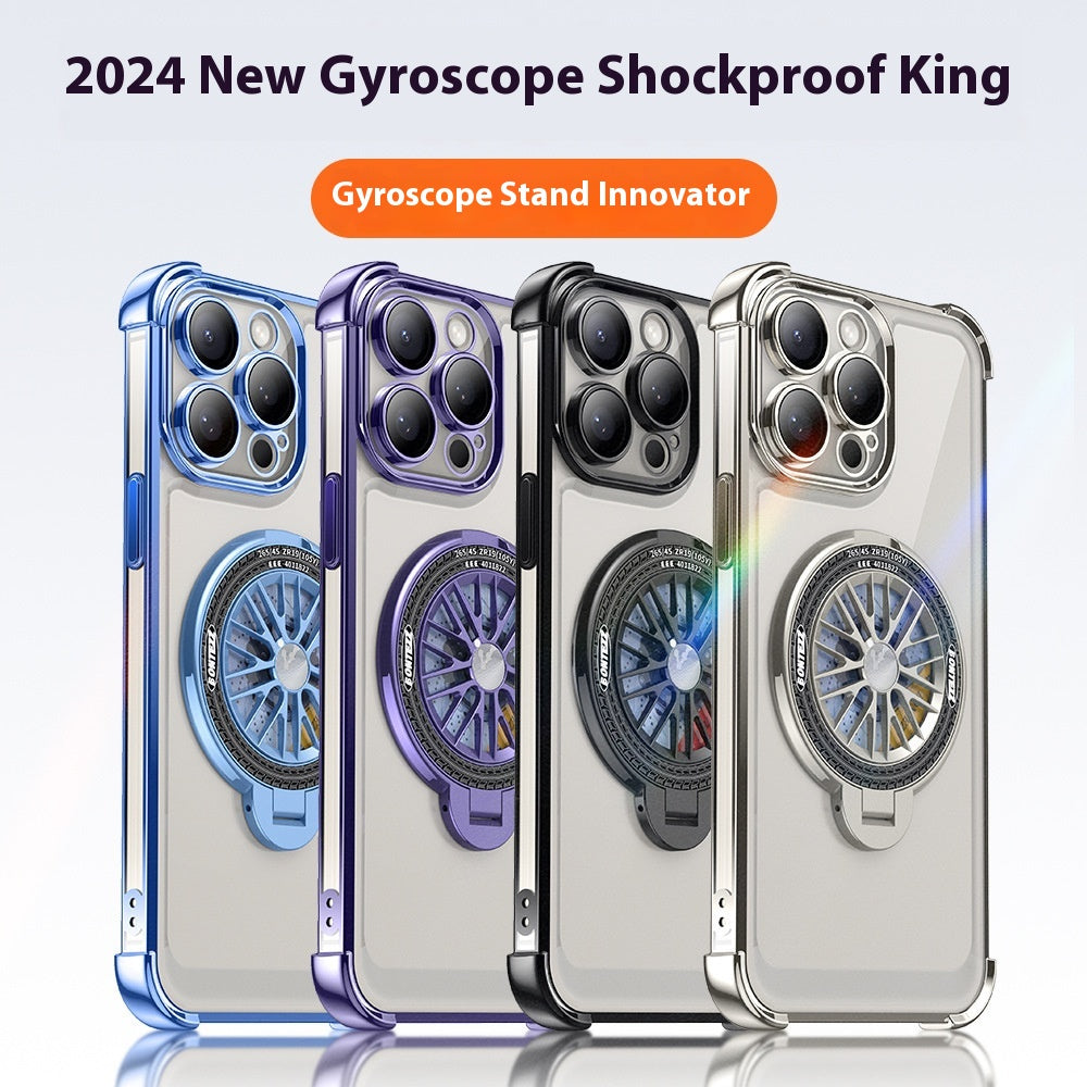 Simple and elegant Gyro phone case on magnetic stand