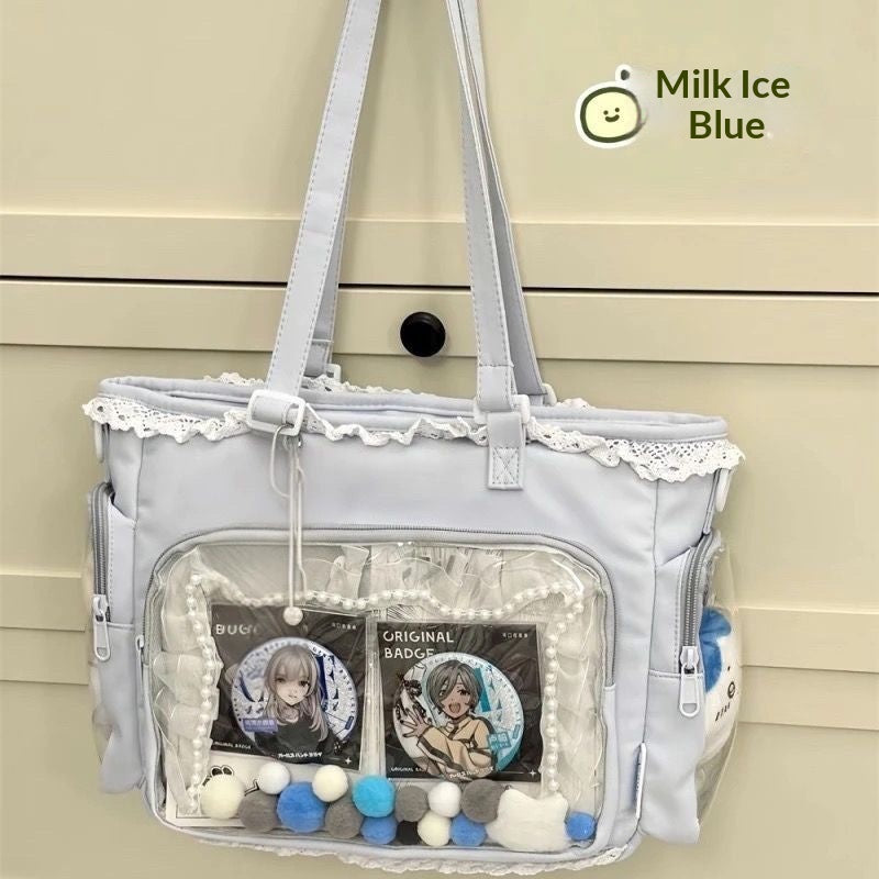 Sac de douleur d'insigne transparent de style japonais