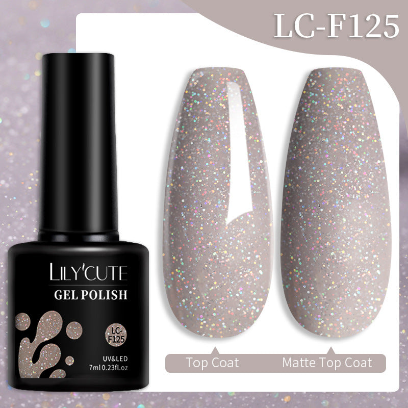 Jeu populaire Glitter Colle d'ongle de couleur solide