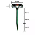 1x Ultrasonic Solar Cat Dog Reperlent Fox Pest Scarer Repeller Garden