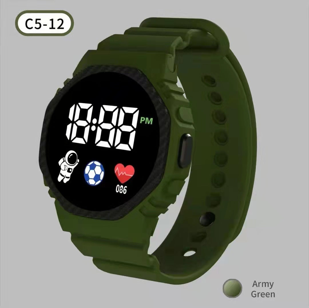 Montre électronique carrée Étudiante