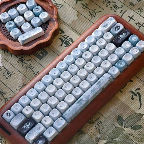 Clavier mécanique PBT Keycaps Retro Chinese Style Plum Blossom Design
