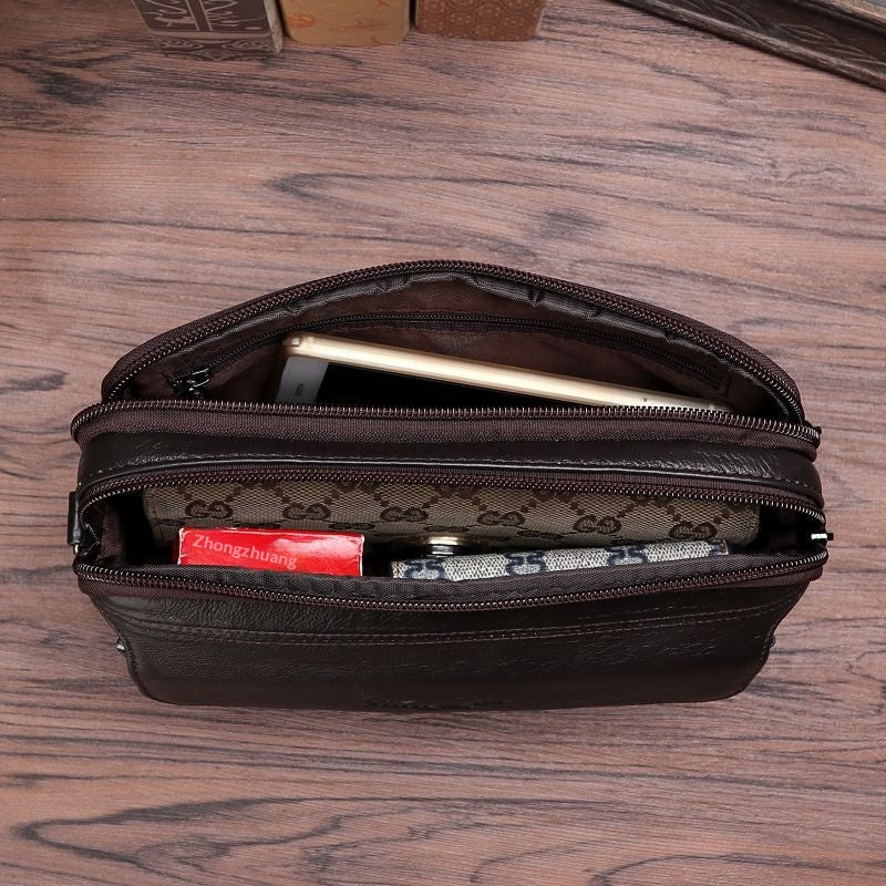 Sac à embrayage en première couche pour hommes