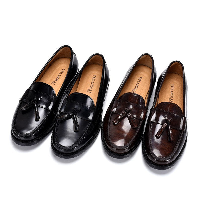 Haute qualité de style britannique tendance cuir breveté à faible coupe