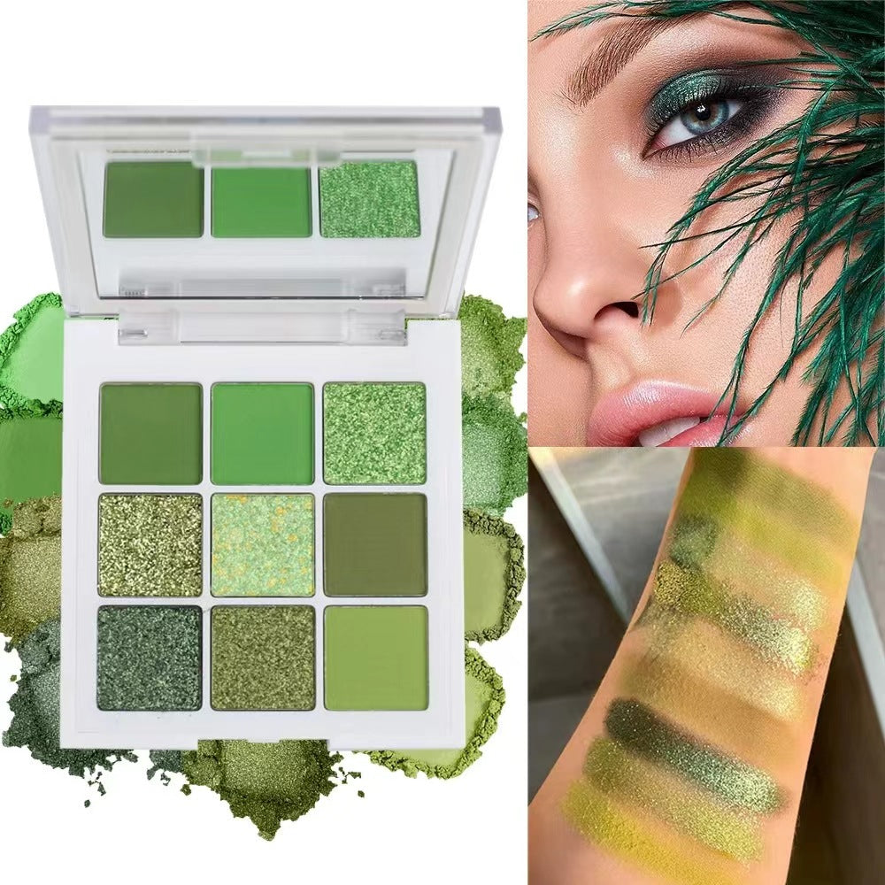 9 couleurs Palette de paupière verte