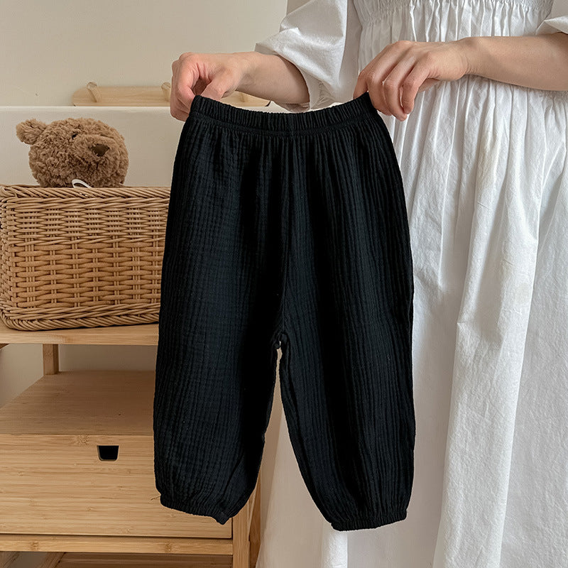 Pantalon pyjama pour filles en coton mince
