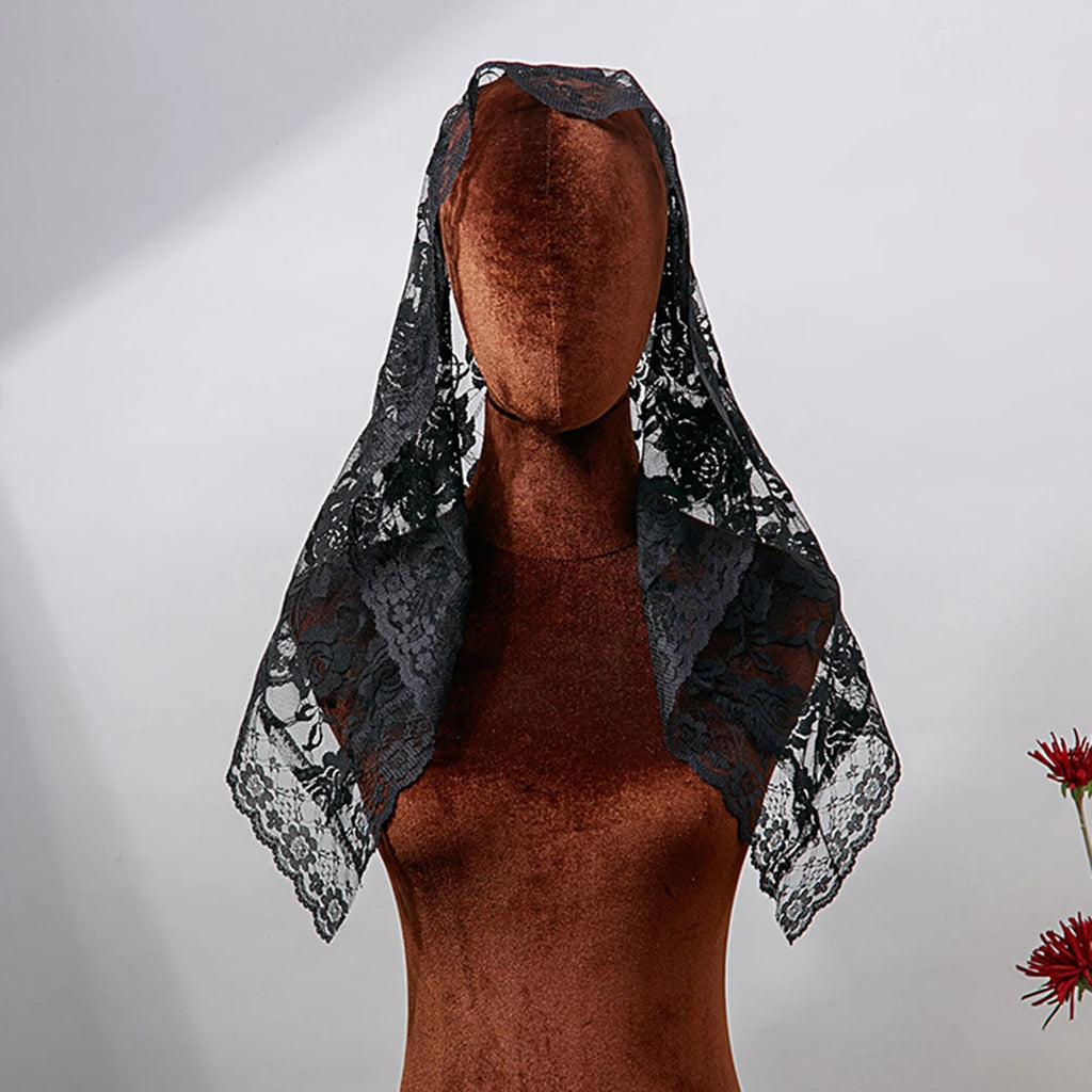 Mariage Tie Party Veil Dentelle de mariée
