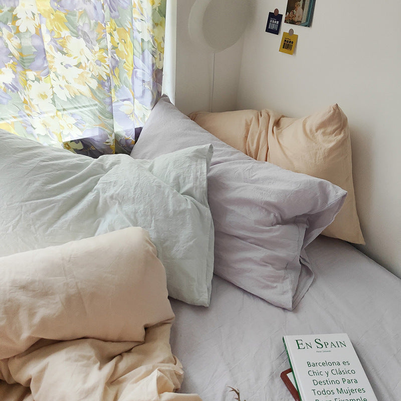 Coussin en coton lavé tout coton