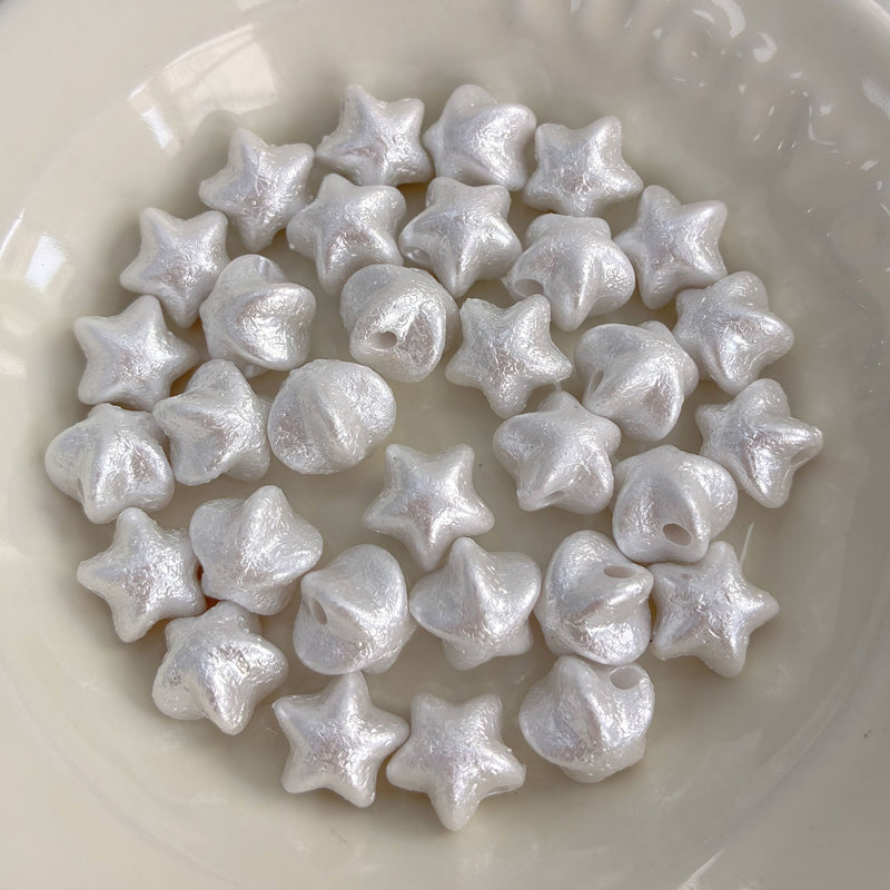 Perles en soie perles acryliques en forme de perles avec trou droit
