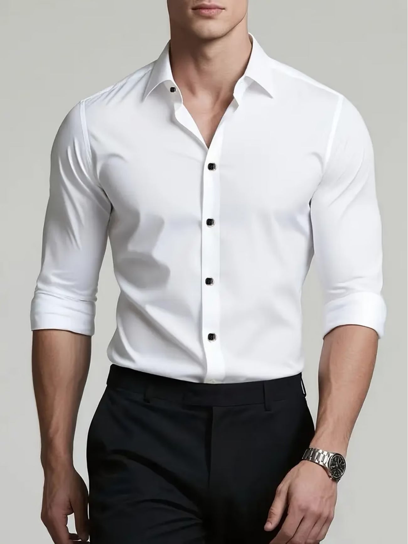 Chemise à manches longues pour hommes