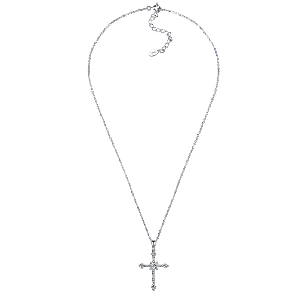 S925 Collier de traverse en mousse d'argent sterling 3.0mm Centre D Couleur VVS1 40-45cm Silv