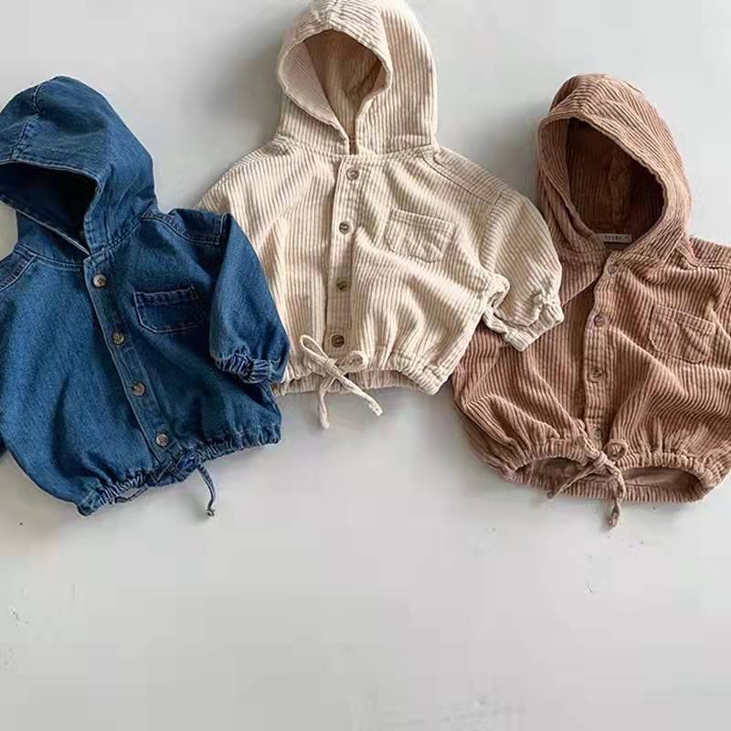 Veste à capuche Denim Corduroy Casual