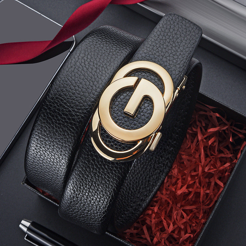 Ceinture en cuir véritable emboîtée