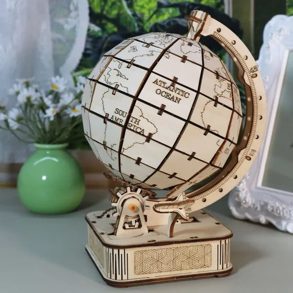 Puzzle Globe en bois 3D. Kits modèles Bricolage Cadeaux de Noël faits à la main