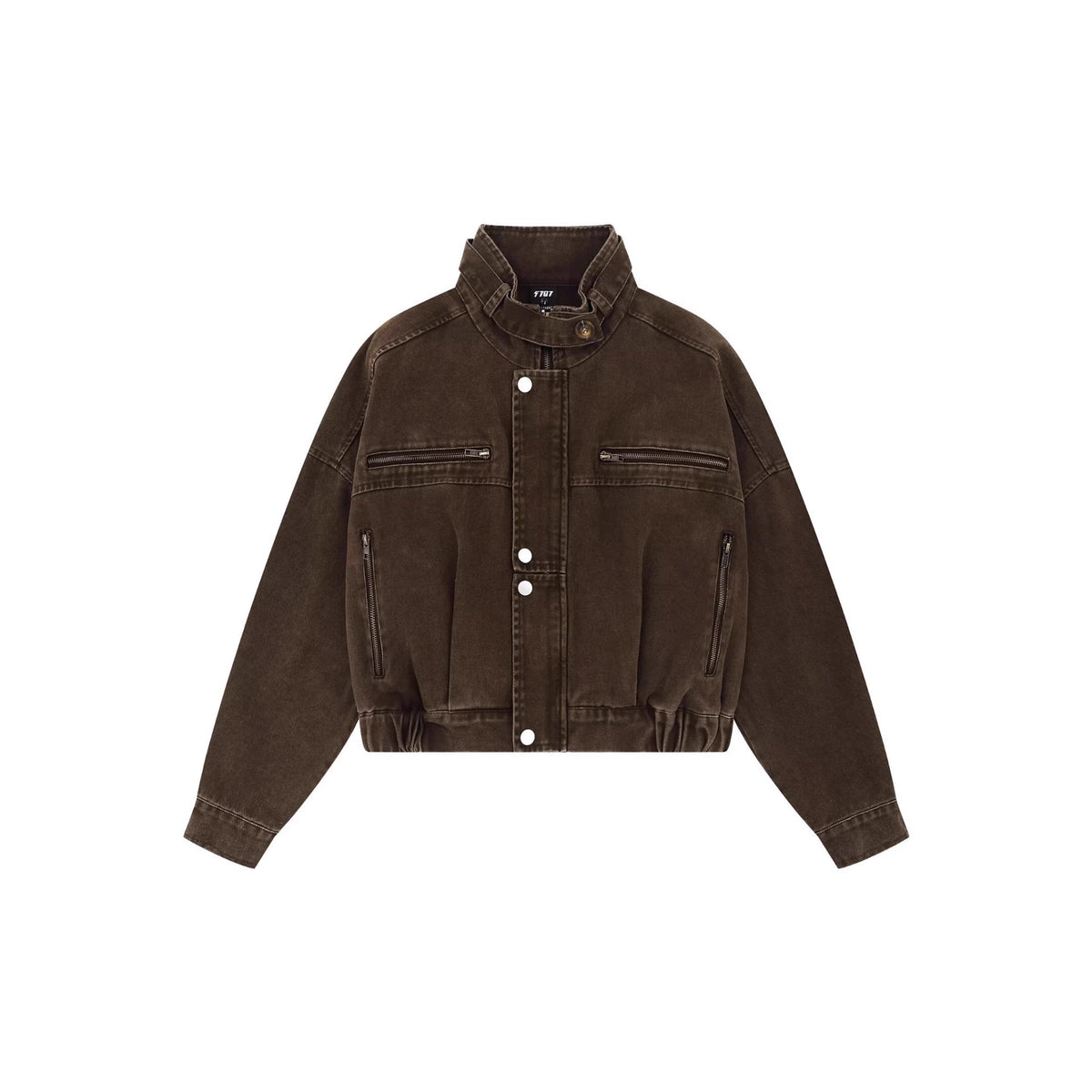 Distressed vintage workwear cycling jacket A short, slimming coat perfect for big and tall