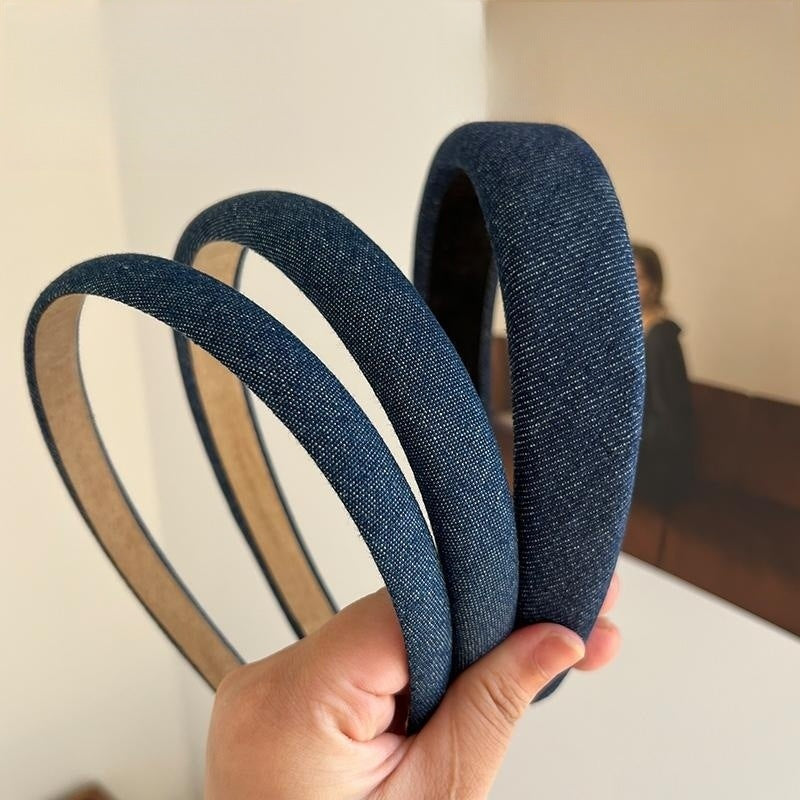 Bande de tête en tissu denim rétro-minoritaire