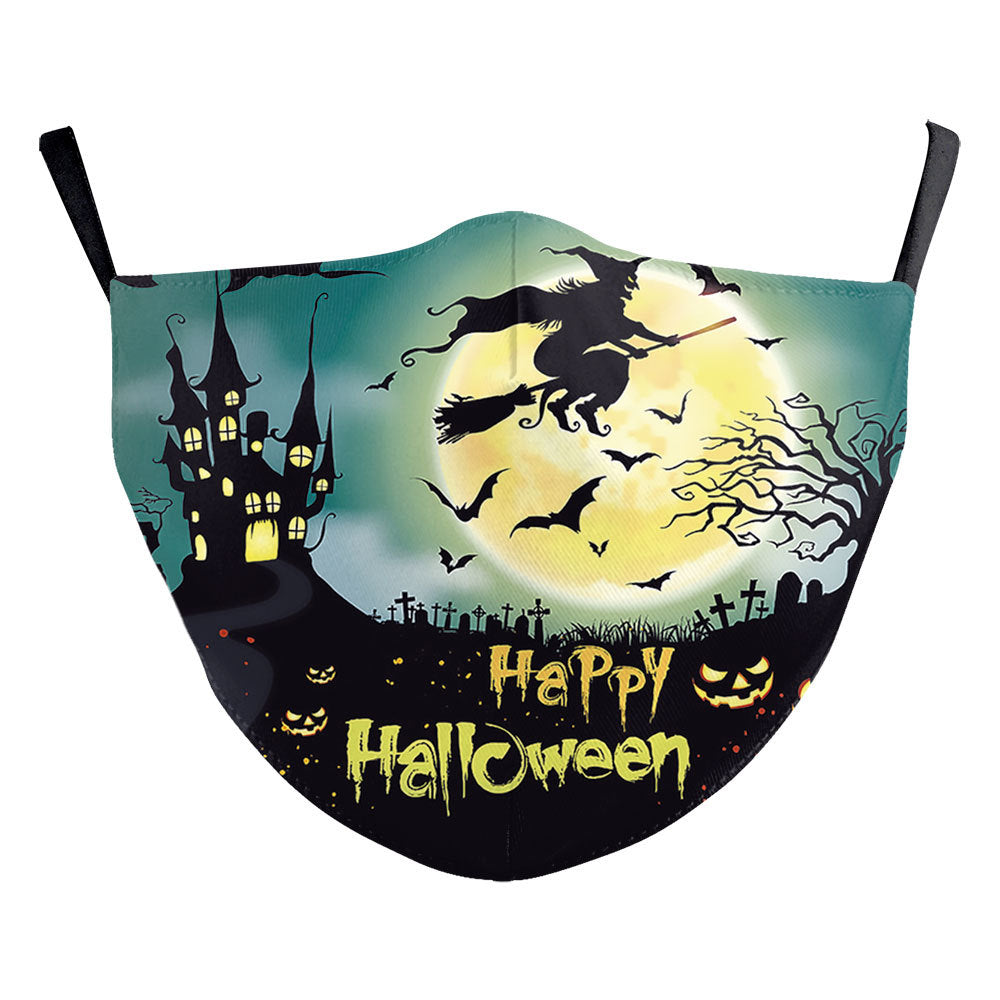 Crâne d'Halloween Impression numérique drôle Masque de poussière double couche