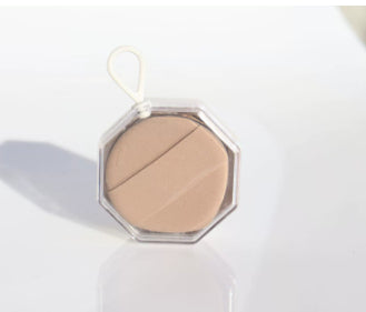 Poudre à double face en forme de téardrop, sèche et humide