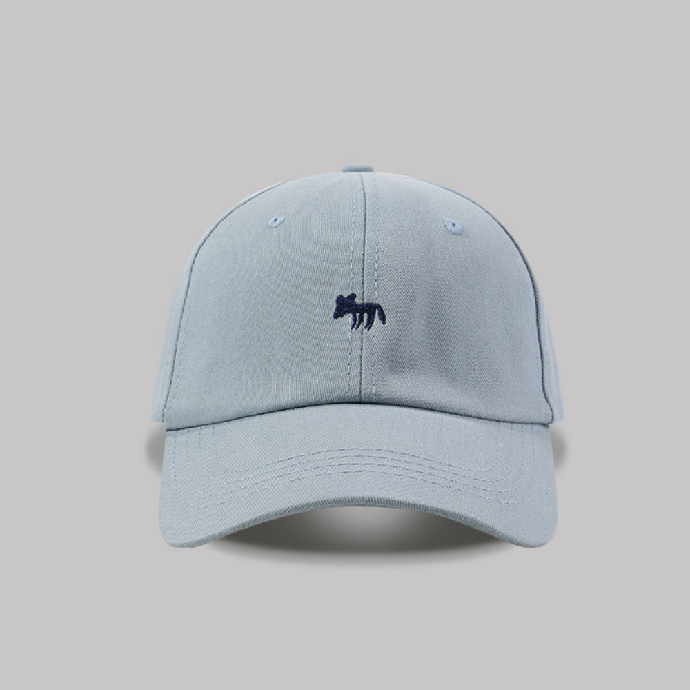 Femmes Solid-colore brodé Fox Simple Style Casual Soft Brim réglable Casquette de baseball