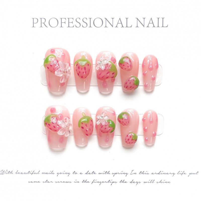Art des ongles Printemps Petites fleurs Vibe d'été Faux ongles