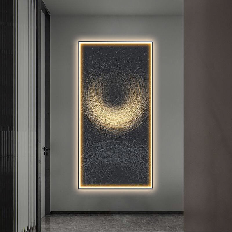 Modern Light Luxury Wall Abstract avec photo de suspension de lumière