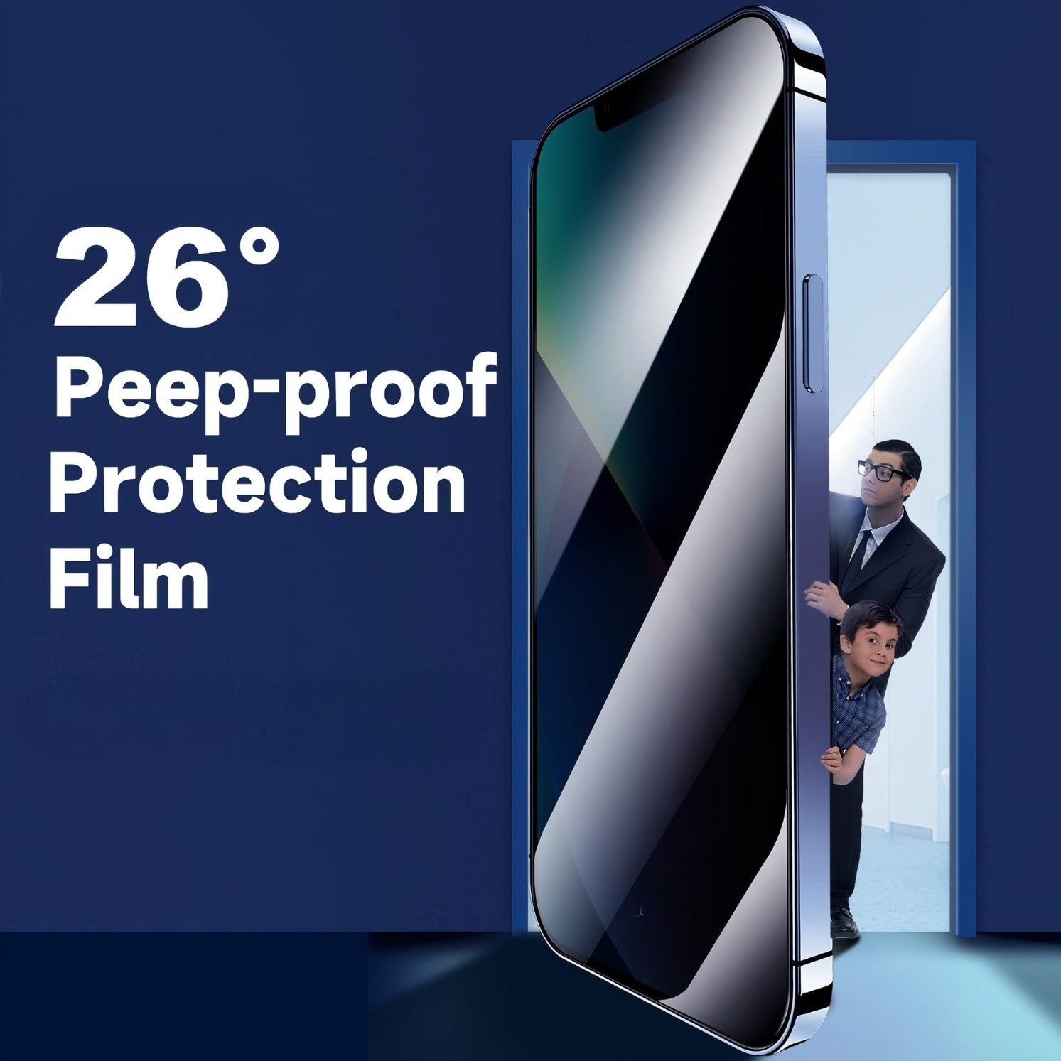 S Film de protection anti-peep en verre trempé
