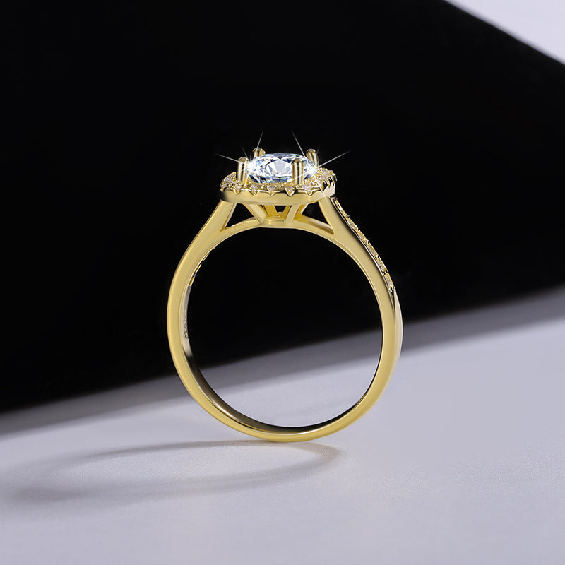 925 Argent Moissanite anneau de luxe
