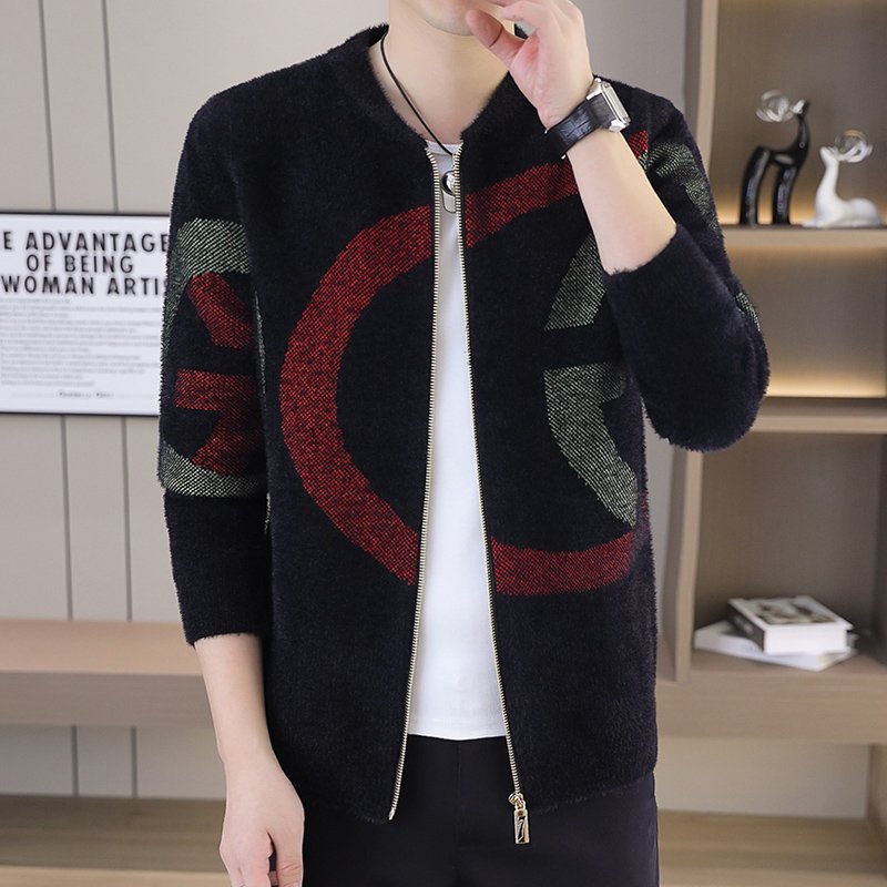 Chandail de cardigan tricoté pour hommes