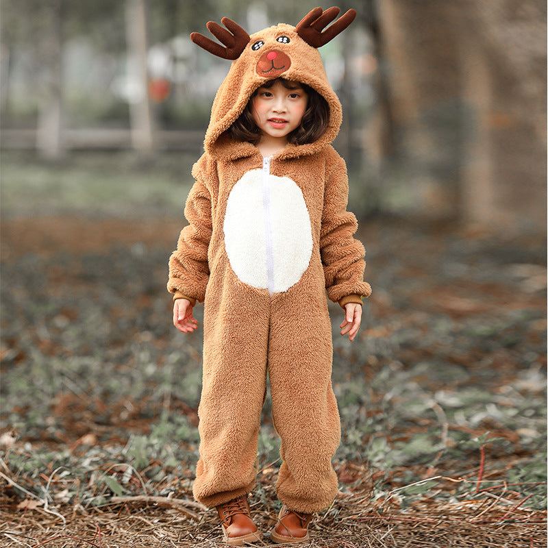 Fashion pour enfants Animal simple Noël renne Elk Jouer parent-enfant Outfit