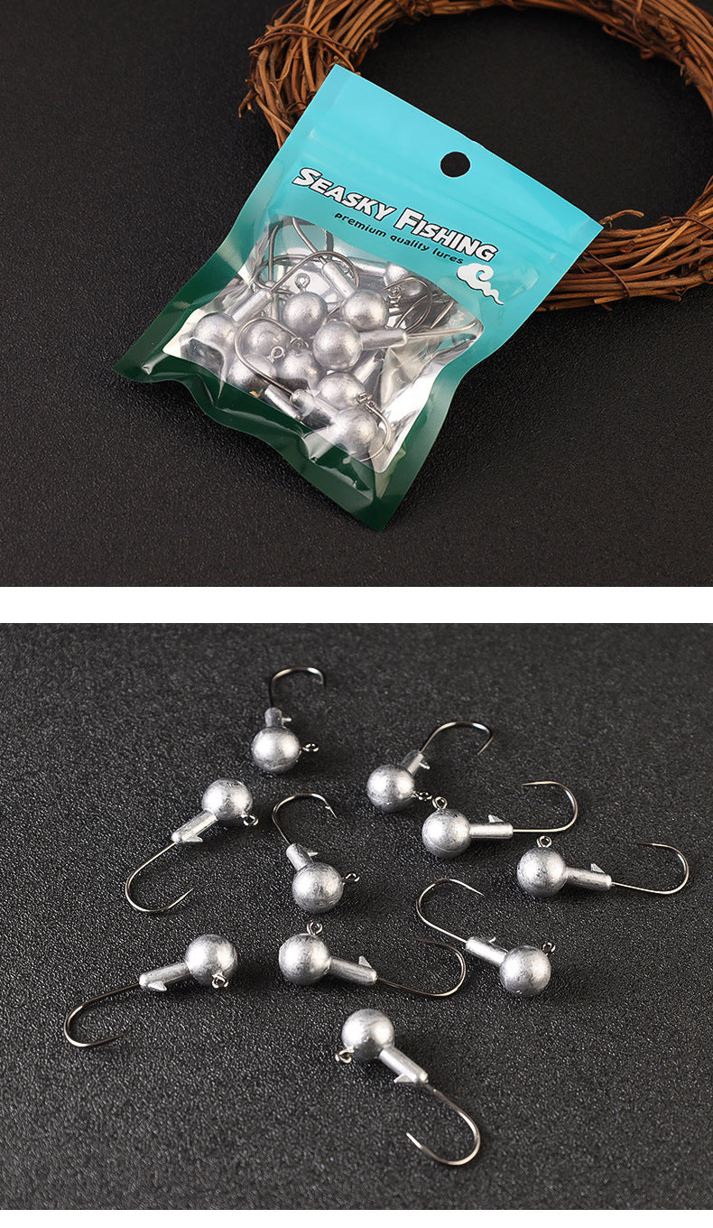 Reinforced Jig Hooks 10 Pcs Primary Color Lure Fishhooks