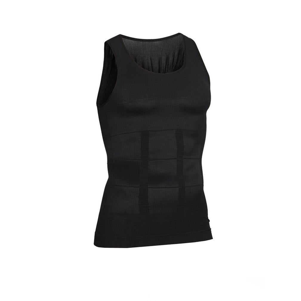 Sans couture Hommes Tummy-Contrôle Compression Corps-Former Veste Top