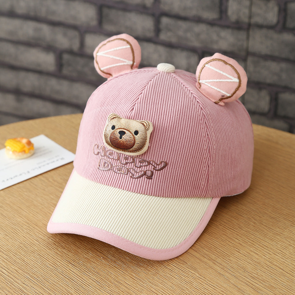 Casquette de baseball en forme d'ours brodé en trois dimensions pour usage quotidien