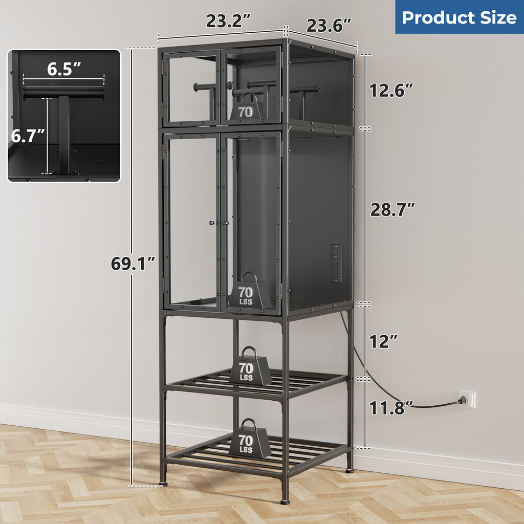 Armoire d'impression 3D avec rack de rangement pour imprimante 3D double couche