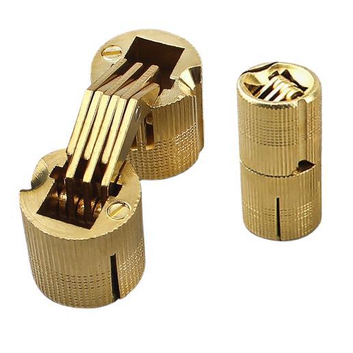 Charnière de porte cachée pliante 180 degrés Parallel Copper Word Charnières Bucket cylindrique Petit
